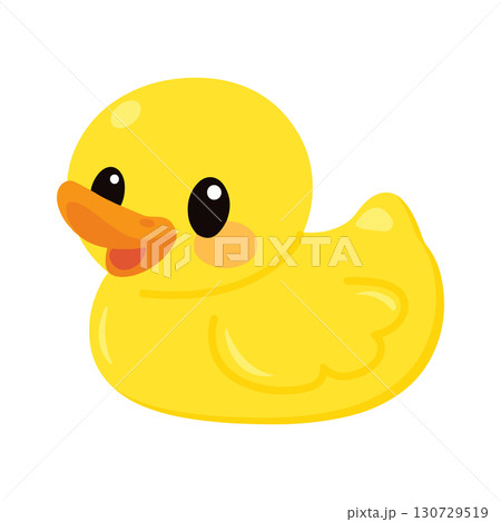 Illustration of a Yellow Rubber Duck 130729519