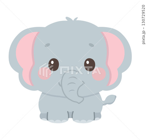 Illustration of Cute Baby Elephant 130729520