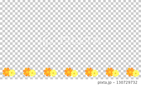 簡單可愛的黃色波斯菊裝飾邊框插圖素材框架背景白色背景向量png透明 130729732