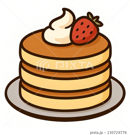 ベリーとホイップのパンケーキ挿絵アイコン ベリーとホイップのパンケーキ挿絵アイコン 130729776