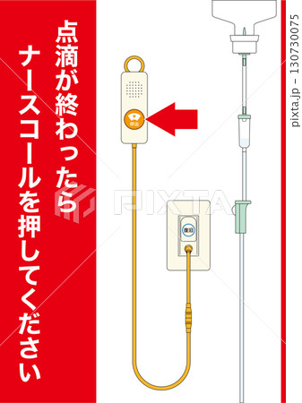 【医療】ナースコール。点滴が終わったらナースコールを押してください。 【医療】ナースコール。点滴が終わったらナースコールを押してください。 130730075