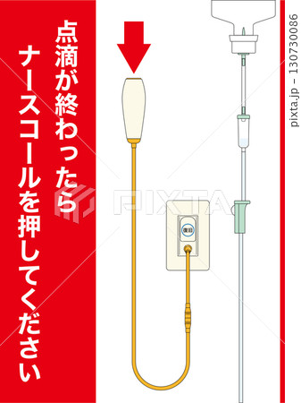 【医療】ナースコール。点滴が終わったらナースコールを押してください。 【医療】ナースコール。点滴が終わったらナースコールを押してください。 130730086
