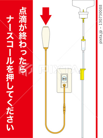【医療】ナースコール。点滴が終わったらナースコールを押してください。 130730088