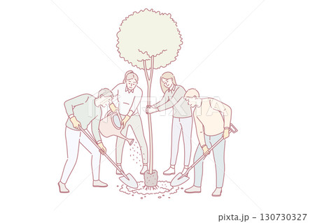 Agriculture, growing tree and planting concept 130730327