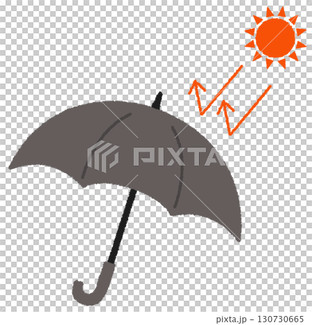 完全遮光日傘のイラスト 130730665