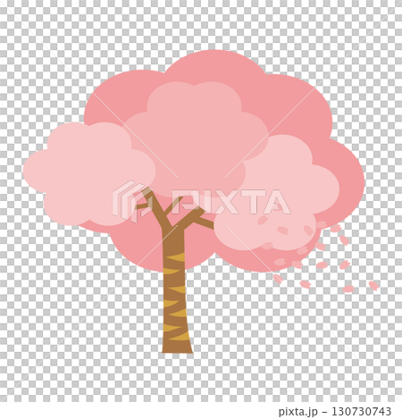 Simple cherry tree illustration Simple cherry tree illustration 130730743