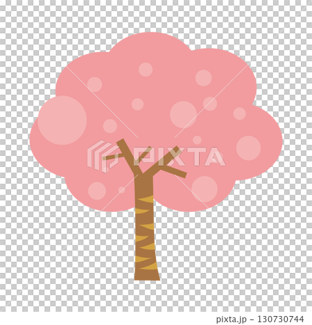 Simple cherry tree illustration Simple cherry tree illustration 130730744