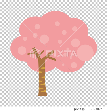 Simple cherry tree illustration Simple cherry tree illustration 130730745