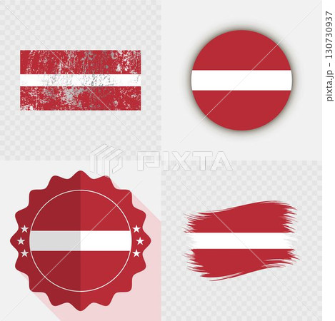 Latvia National Flag Icon Collection. 130730937