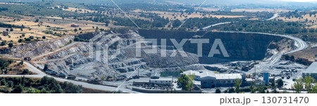 Expansive Quarry Landscape in Rural Countryside View 130731470
