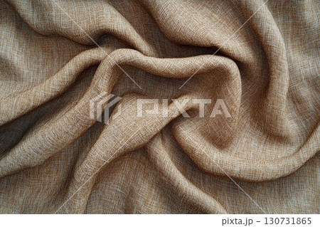 Elegant Textures of Coarse Linen Fabric Showcasing Natural Beauty and Warmth Generative AI 130731865