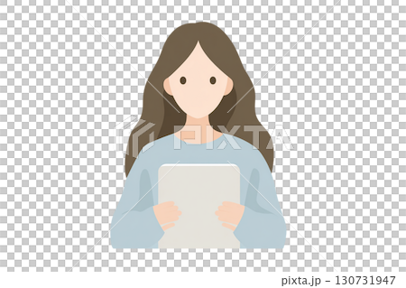 水彩風の女性イラスト 資料を持つ姿 PNG切り抜き素材 水彩風の女性イラスト 資料を持つ姿 PNG切り抜き素材 130731947