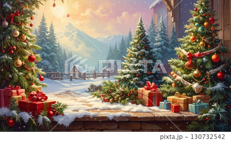 クリスマスの背景 130732542