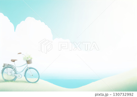 海の見える丘　背景素材 130732992