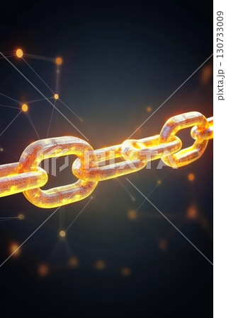 Modern Blockchain Technology Concept with Interconnected Nodes, Cryptocurrency and Data Security 130733009
