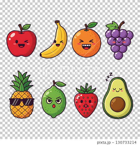 Fruits set. illustration design 130733214