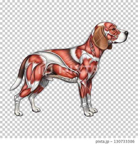 Beagle dog anatomy llustration Beagle dog anatomy llustration 130733386