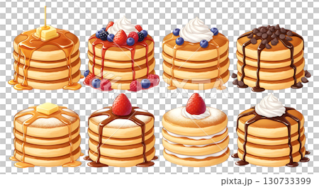 Pancake set. illustration design 130733399