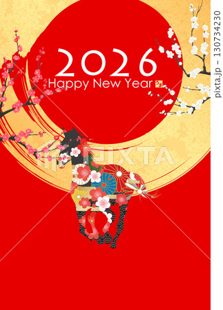 2026年午年年賀状 130734230