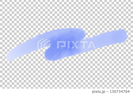 Watercolor-style underline illustration Blue 130734784