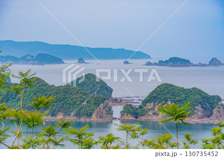 【宮崎県日南市】ジャカランダの森（有用植物園）から眺める外浦の海 130735452