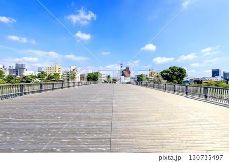 岡崎市、乙川に架かる桜城橋 130735497