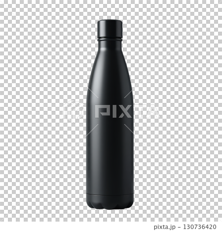 Stylish Black Insulated Bottle for Hydration and Travel with Modern Design and Sleek Finish 130736420