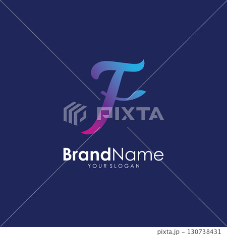 Abstract Letter F Logo Vector Illustration 130738431