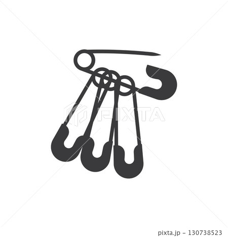 Safety Pin Icon Vector Illustration 130738523