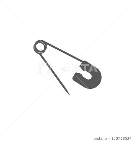 Safety Pin Icon Vector Illustration 130738524