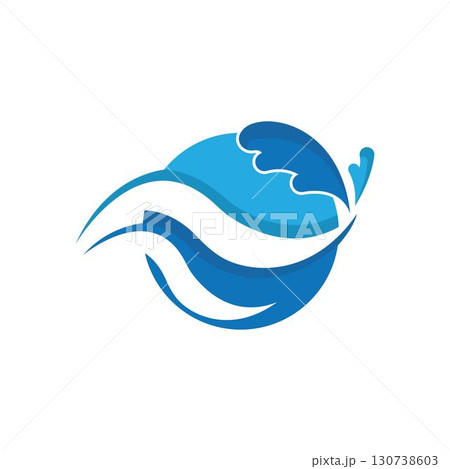 Water wave icon vector illustration design Water wave icon vector illustration design 130738603