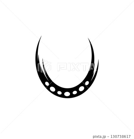 Horseshoe logo icon vector flat design template 130738617