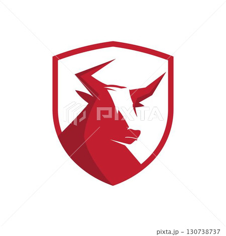Bull horn logo vector template Bull horn logo vector template 130738737