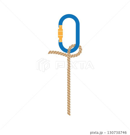 Climbing Safety Carabiner icon vector illustration Climbing Safety Carabiner icon vector illustration 130738746