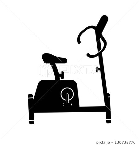 Exercise bicycle fitness icon flat design template 130738776