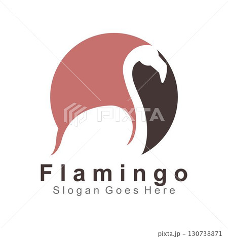 Flamingo logo ilustration vector Flamingo logo ilustration vector 130738871