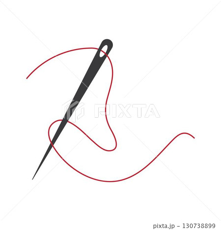 Thread needle illustration vector flat design Thread needle illustration vector flat design 130738899