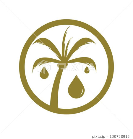 Palm oil logo vector flat design 130738913