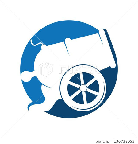 cannon icon vector illustration logo design 130738953