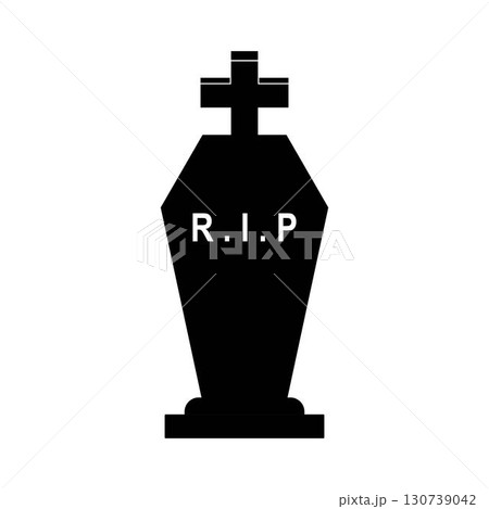 Gravestone icon vector illustration Gravestone icon vector illustration 130739042