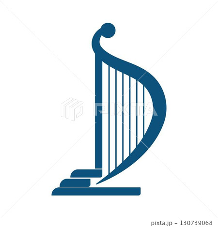 Harp illustration logo vector 130739068