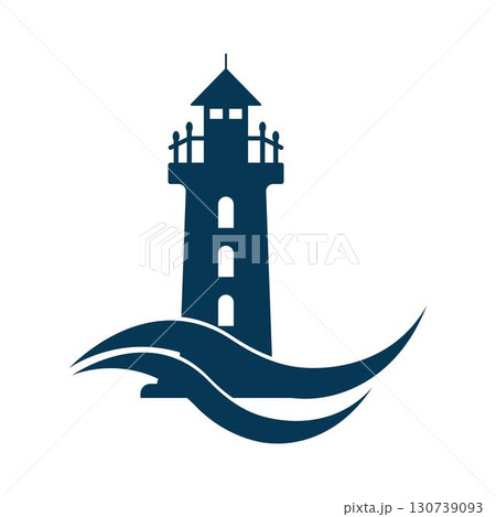 Lighthouse icon. Simple lighthouse building vector design 130739093