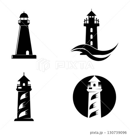 Lighthouse icon. Simple lighthouse building vector design Lighthouse icon. Simple lighthouse building vector design 130739096