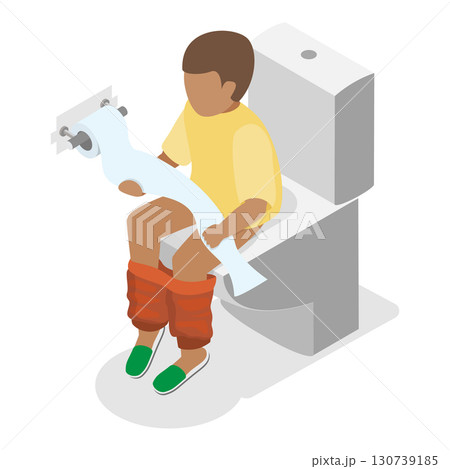 3D Isometric Flat Vector Illustration of Kids Daily Routine, Every Day Scenes. Item 1 130739185