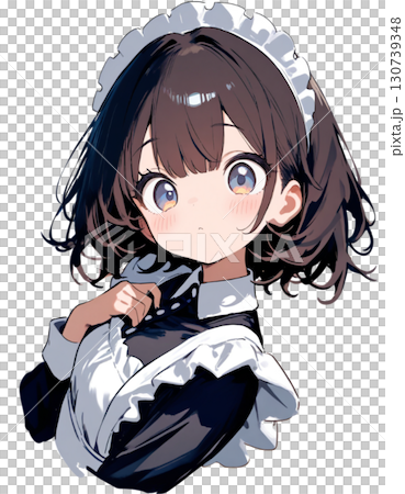 可愛いメイドの女の子 130739348