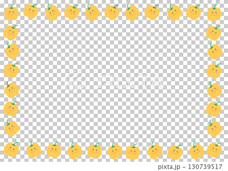 Cute bell pepper border, A4 paper frame background  130739517