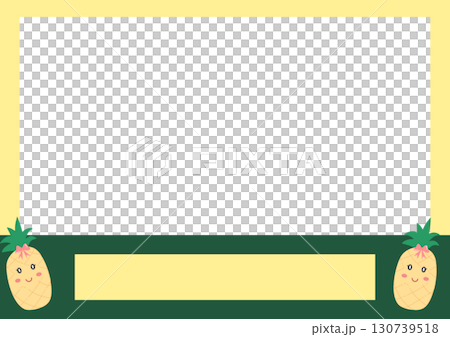 yellow and green rectangular frame background decorated with cute pineapple cartoon yellow and green rectangular frame background decorated with cute pineapple cartoon 130739518