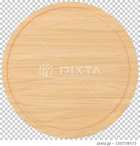 3D Material_Wooden Plate_Round_Yellow 130739573