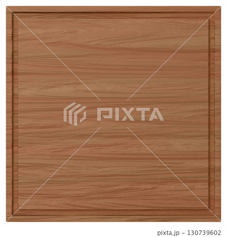 3D素材_木製プレート_四角_茶色 130739602