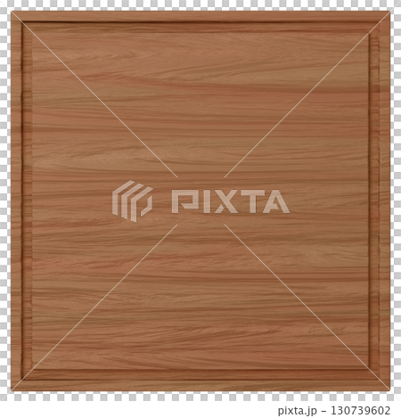 3D素材_木製プレート_四角_茶色 130739602